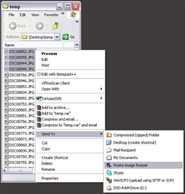 Send To Menu Image